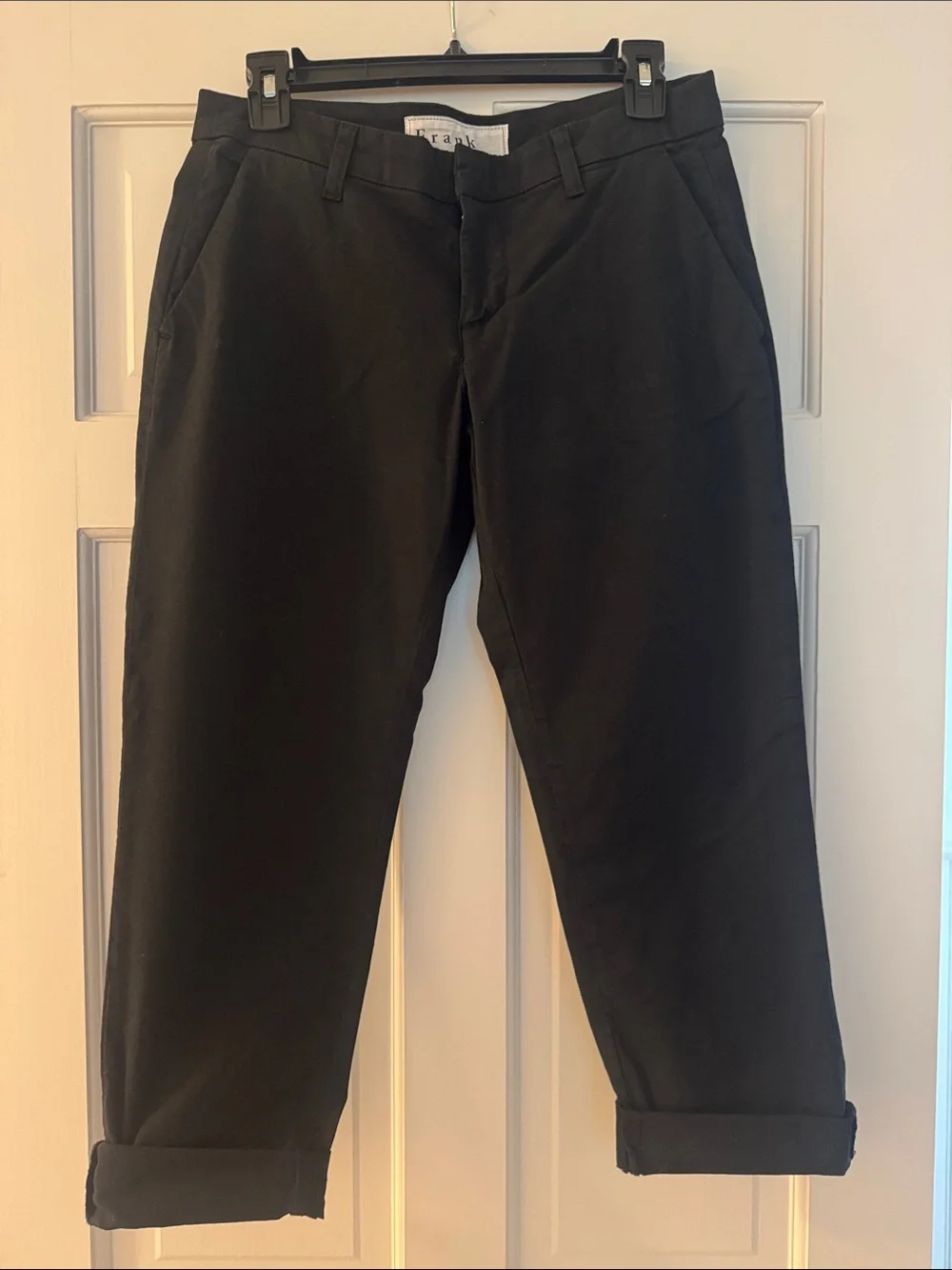 Frank & Eileen Black Cropped Women's Chinos